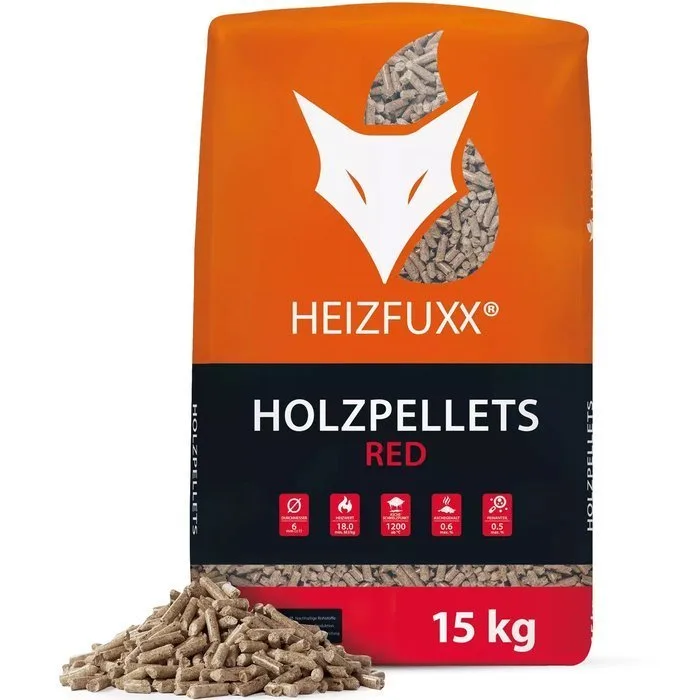 HEIZFUXX Holzpellets Red 6mm ENplusA1, 65 x 15kg Palette